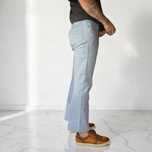 VTG Big Yank Jeans‎ Light Blue 34x28.5 High-Waisted Wide-Leg Denim 1970s USA